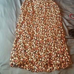 floral ankle length skirt